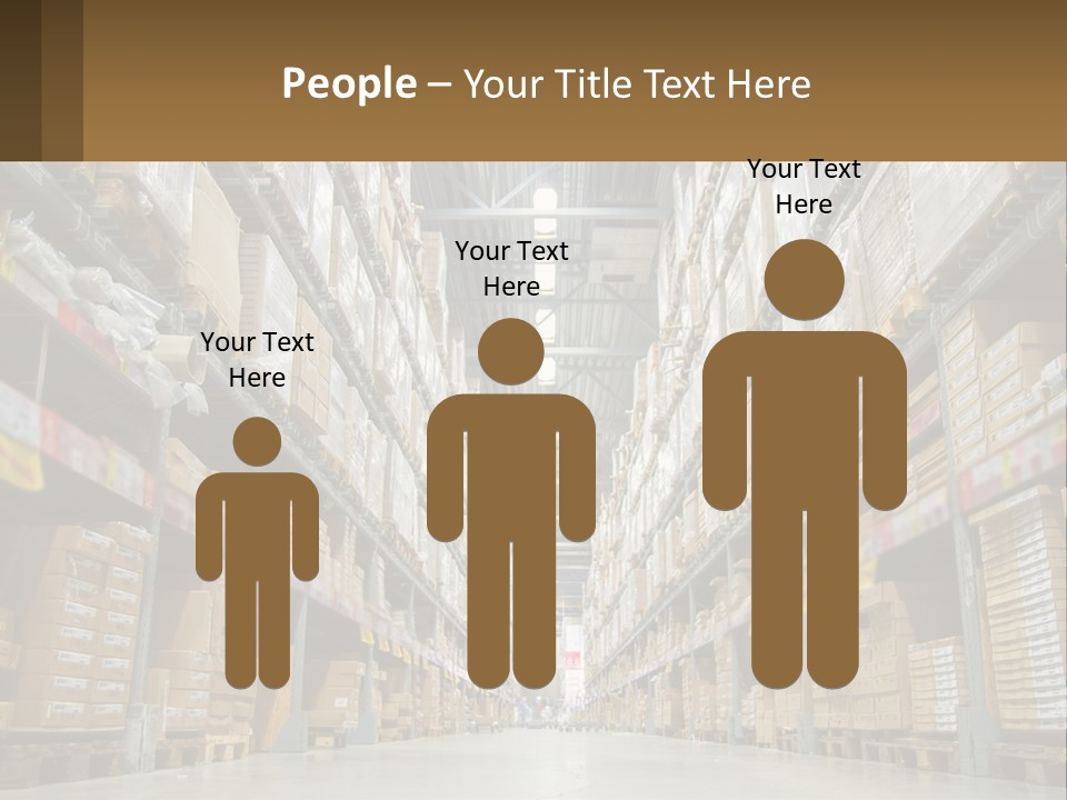 A Large Warehouse Filled With Lots Of Boxes PowerPoint Template