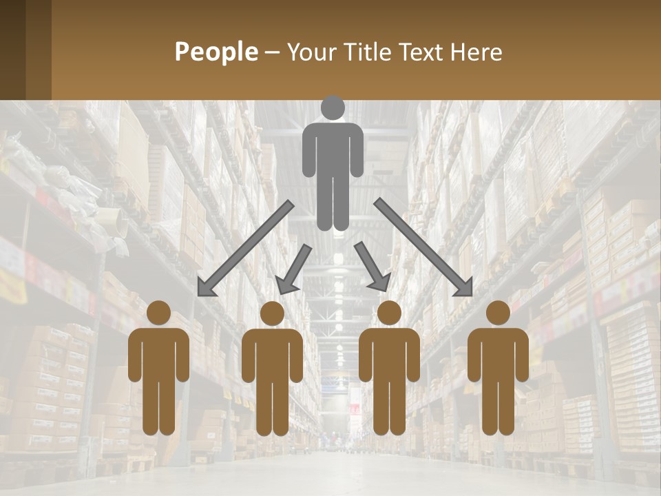 A Large Warehouse Filled With Lots Of Boxes PowerPoint Template