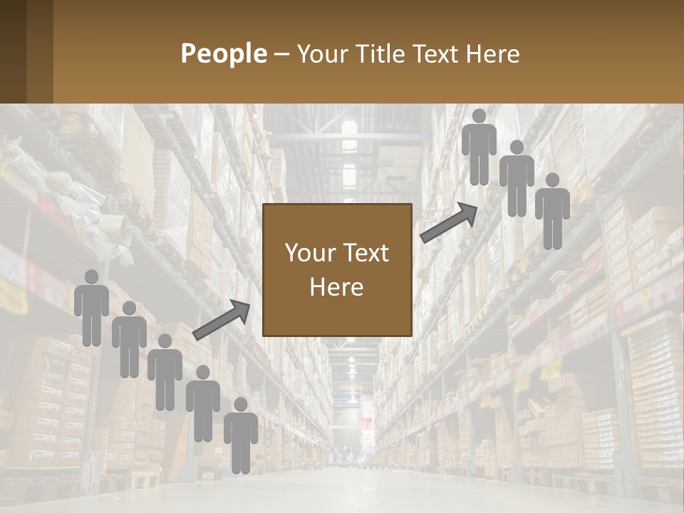 A Large Warehouse Filled With Lots Of Boxes PowerPoint Template