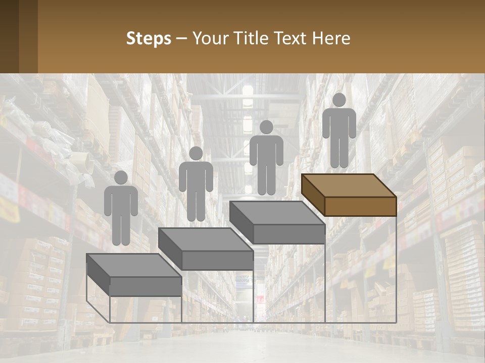 A Large Warehouse Filled With Lots Of Boxes PowerPoint Template