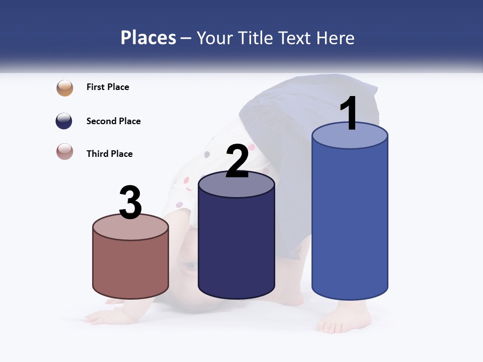 A Young Child Is Doing A Handstand On The Ground PowerPoint Template