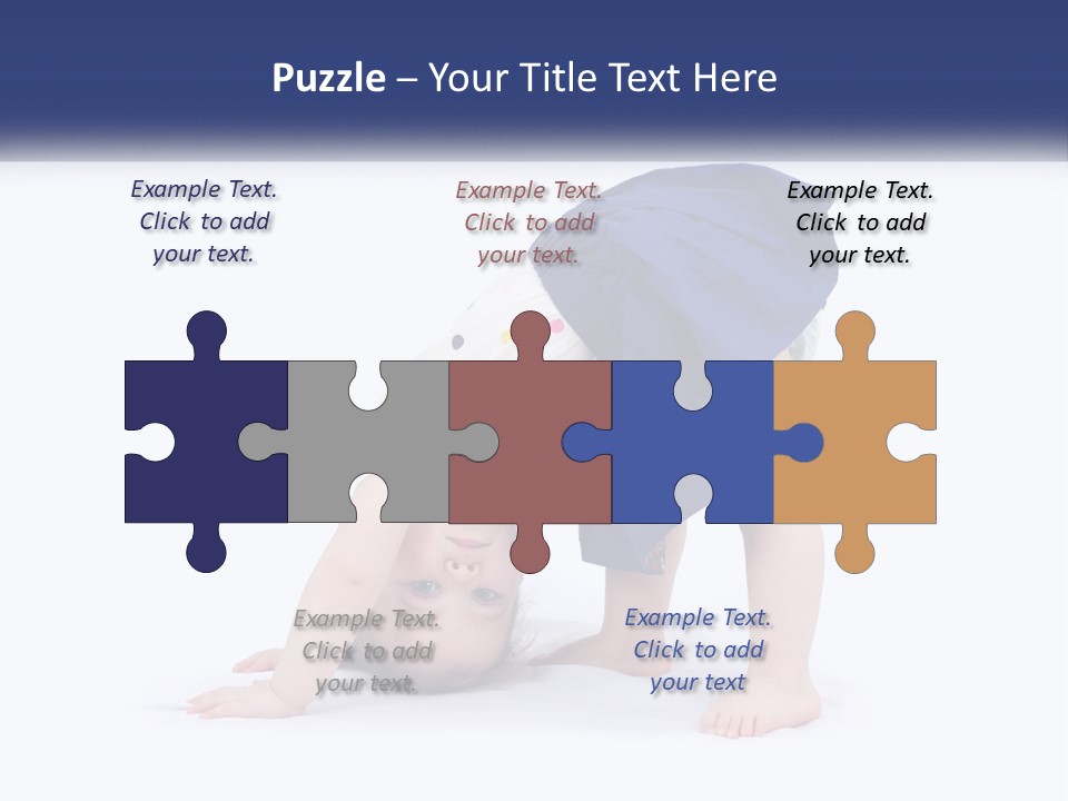 A Young Child Is Doing A Handstand On The Ground PowerPoint Template