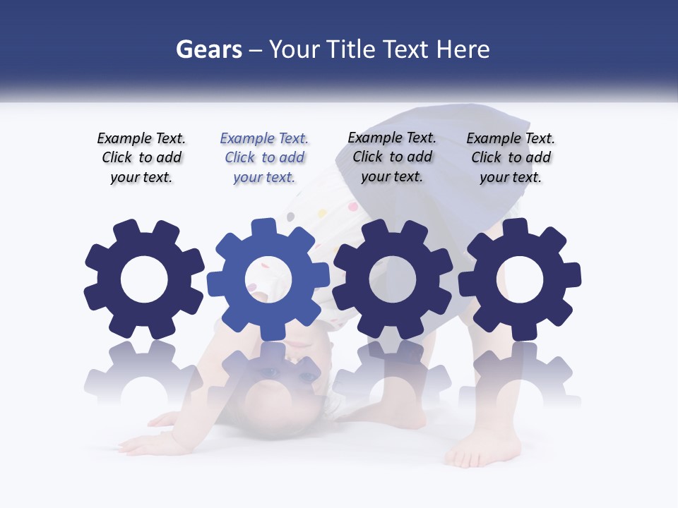 A Young Child Is Doing A Handstand On The Ground PowerPoint Template