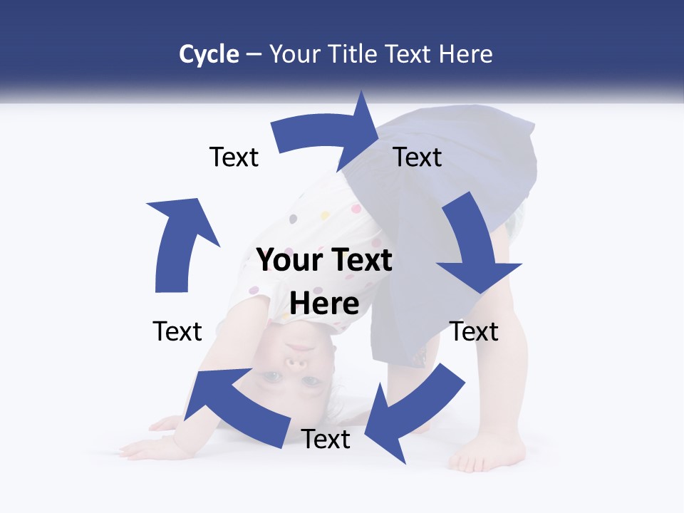 A Young Child Is Doing A Handstand On The Ground PowerPoint Template