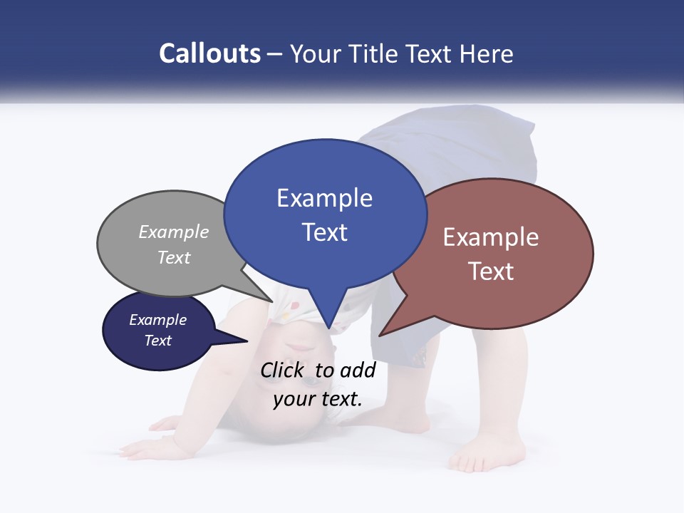 A Young Child Is Doing A Handstand On The Ground PowerPoint Template