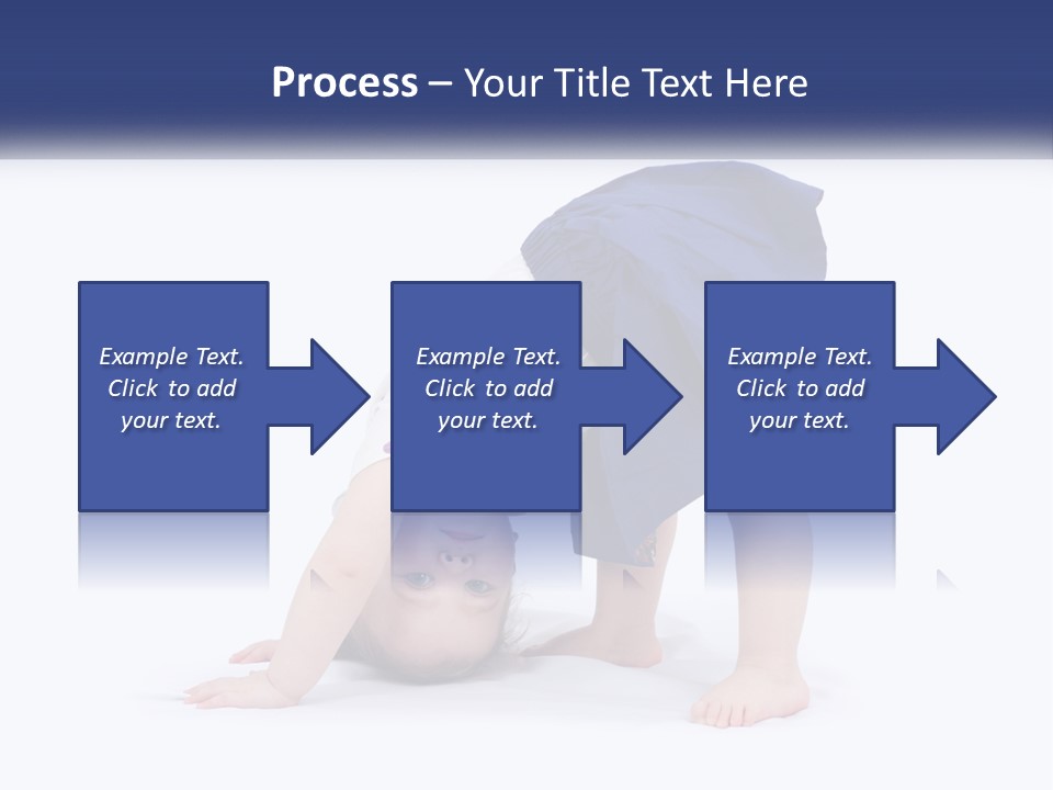 A Young Child Is Doing A Handstand On The Ground PowerPoint Template