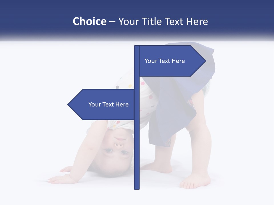 A Young Child Is Doing A Handstand On The Ground PowerPoint Template