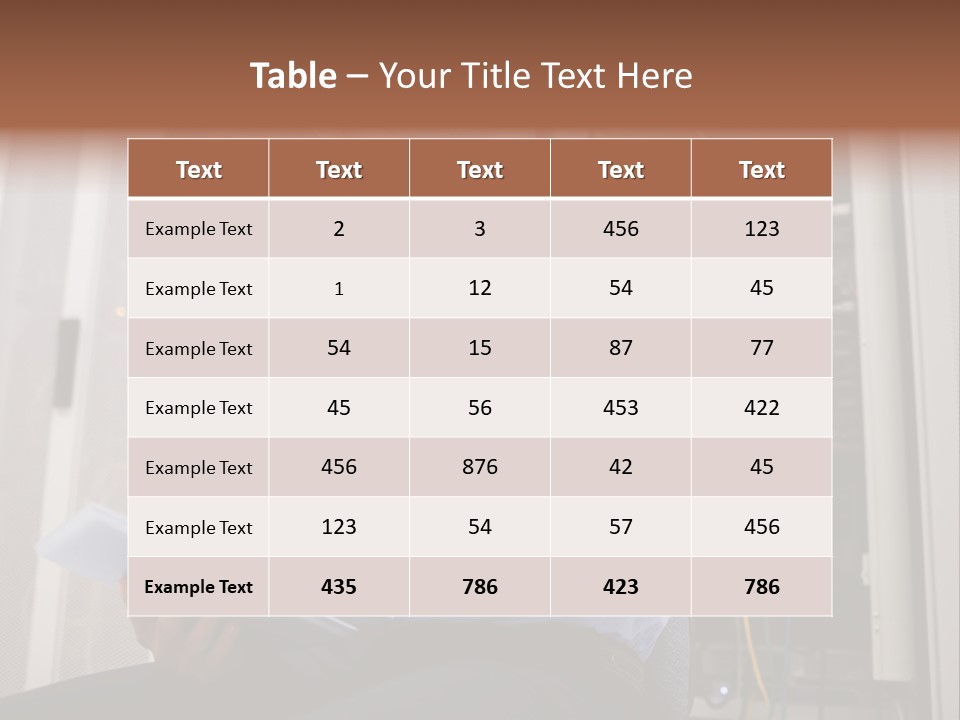 A Man Sitting In Front Of A Server In A Server Room PowerPoint Template