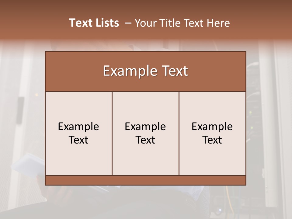 A Man Sitting In Front Of A Server In A Server Room PowerPoint Template