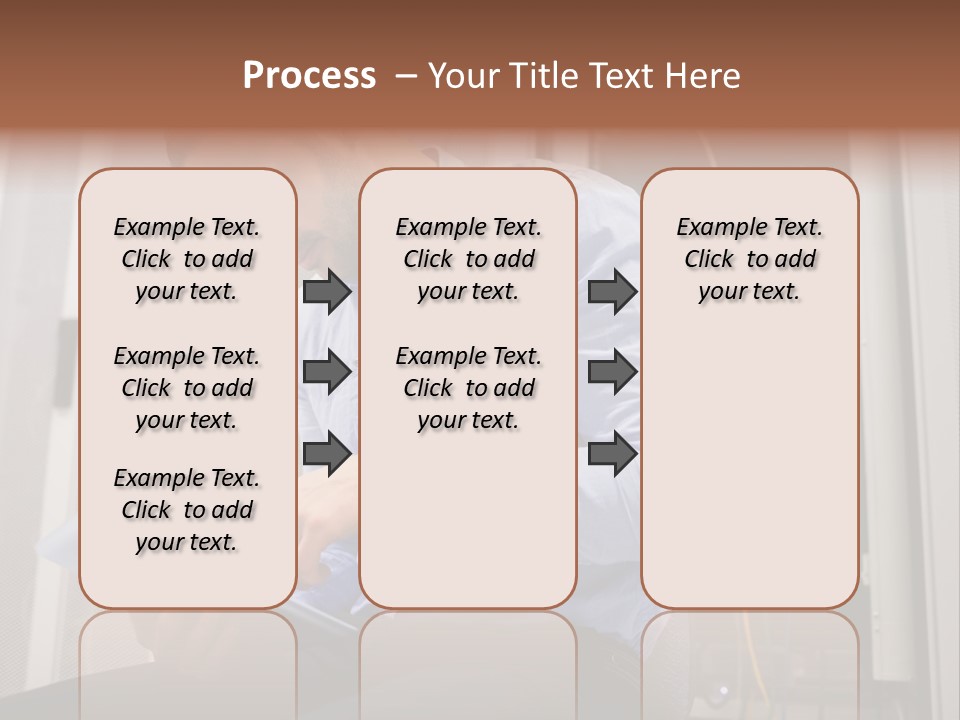 A Man Sitting In Front Of A Server In A Server Room PowerPoint Template