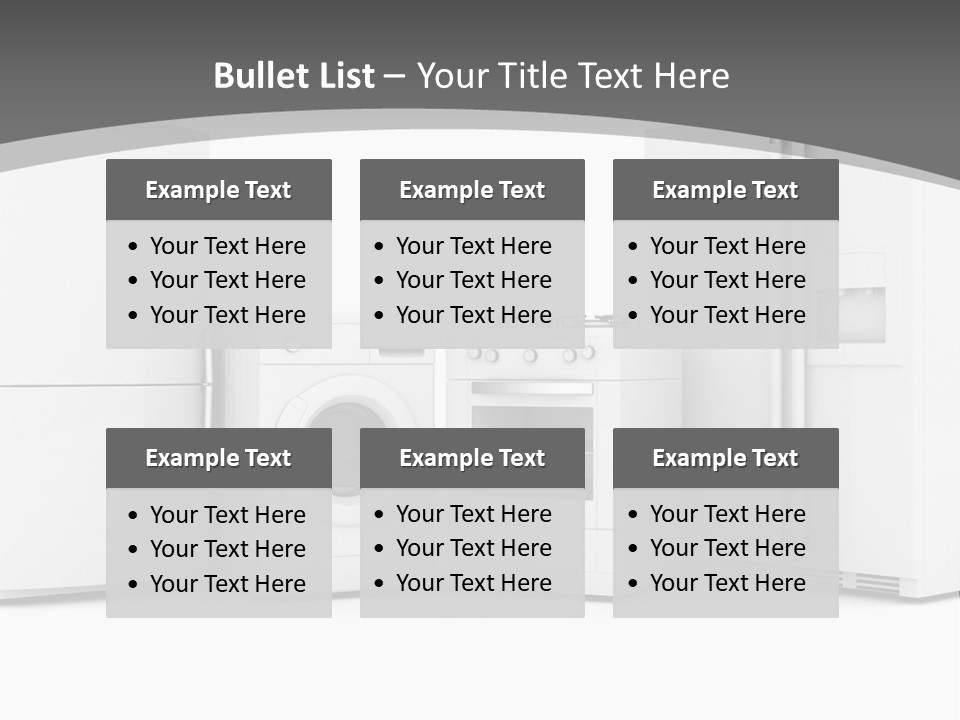 A Group Of Appliances Sitting Next To Each Other PowerPoint Template