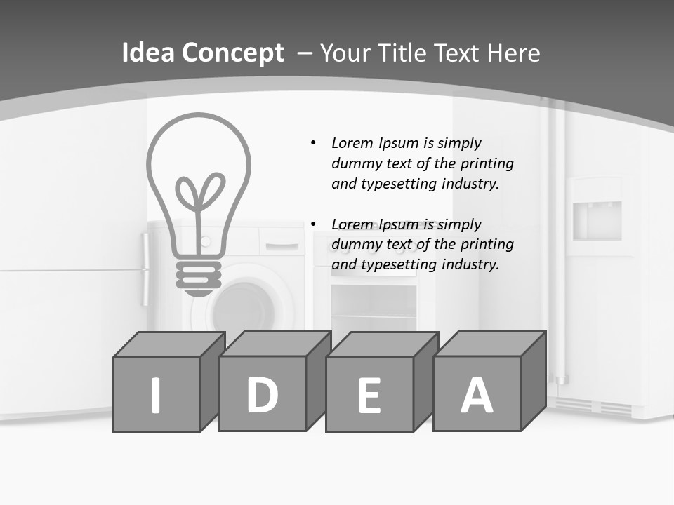 A Group Of Appliances Sitting Next To Each Other PowerPoint Template