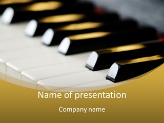 A Close Up View Of A Piano Keyboard PowerPoint Template