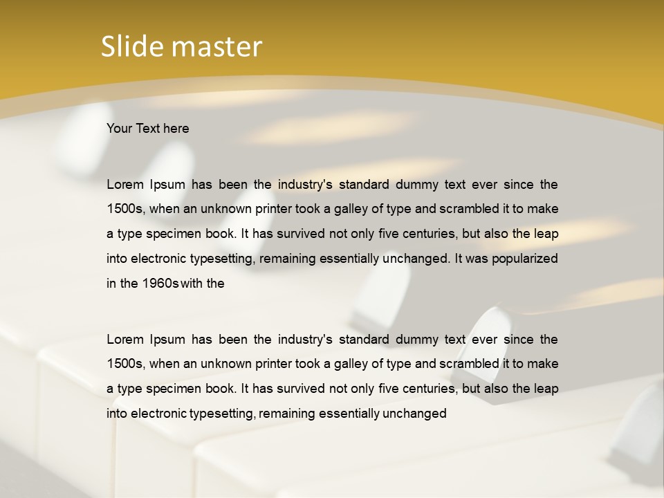 A Close Up View Of A Piano Keyboard PowerPoint Template