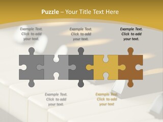 A Close Up View Of A Piano Keyboard PowerPoint Template