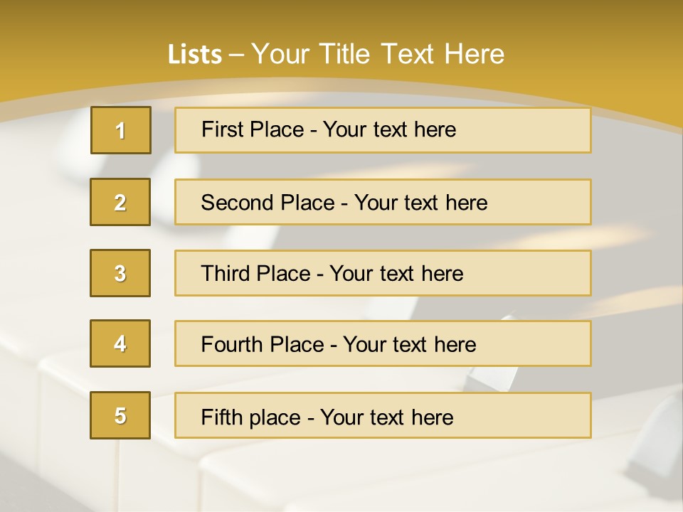 A Close Up View Of A Piano Keyboard PowerPoint Template