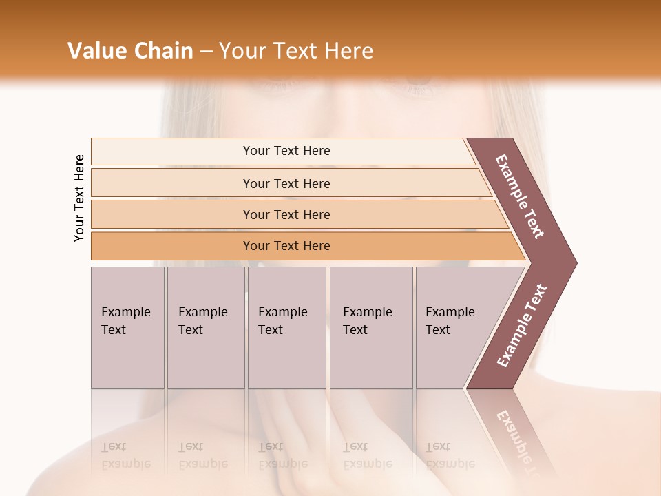 A Beautiful Blond Woman Posing With Her Hands On Her Face PowerPoint Template