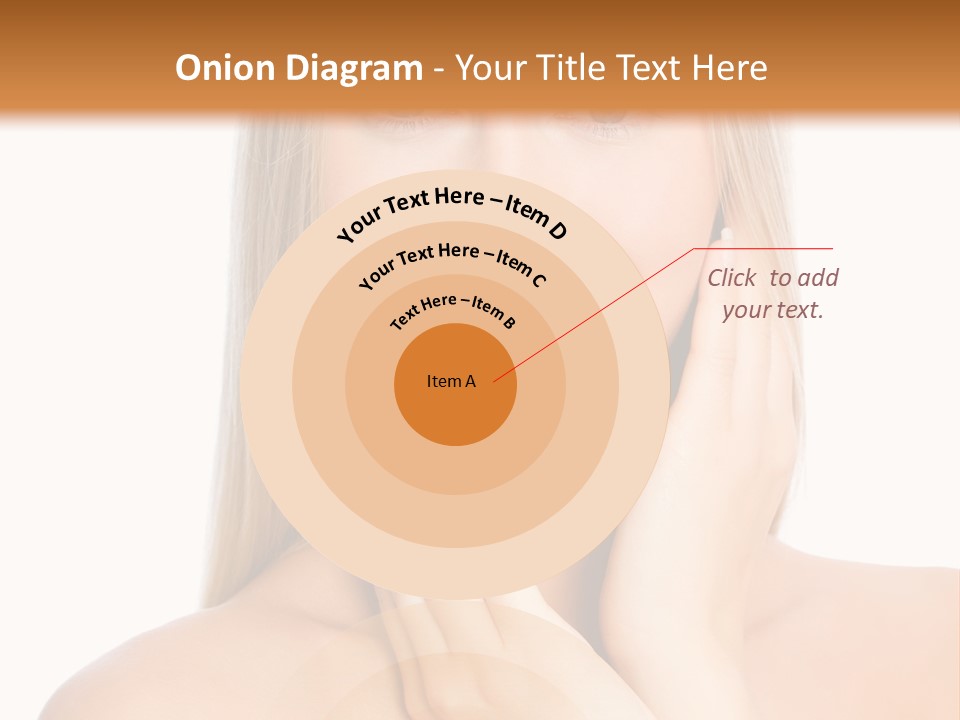 A Beautiful Blond Woman Posing With Her Hands On Her Face PowerPoint Template