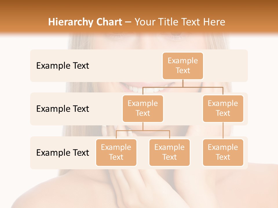 A Beautiful Blond Woman Posing With Her Hands On Her Face PowerPoint Template