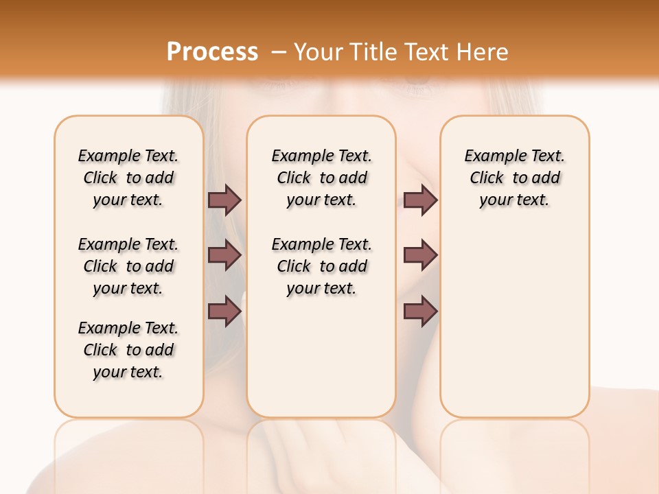 A Beautiful Blond Woman Posing With Her Hands On Her Face PowerPoint Template