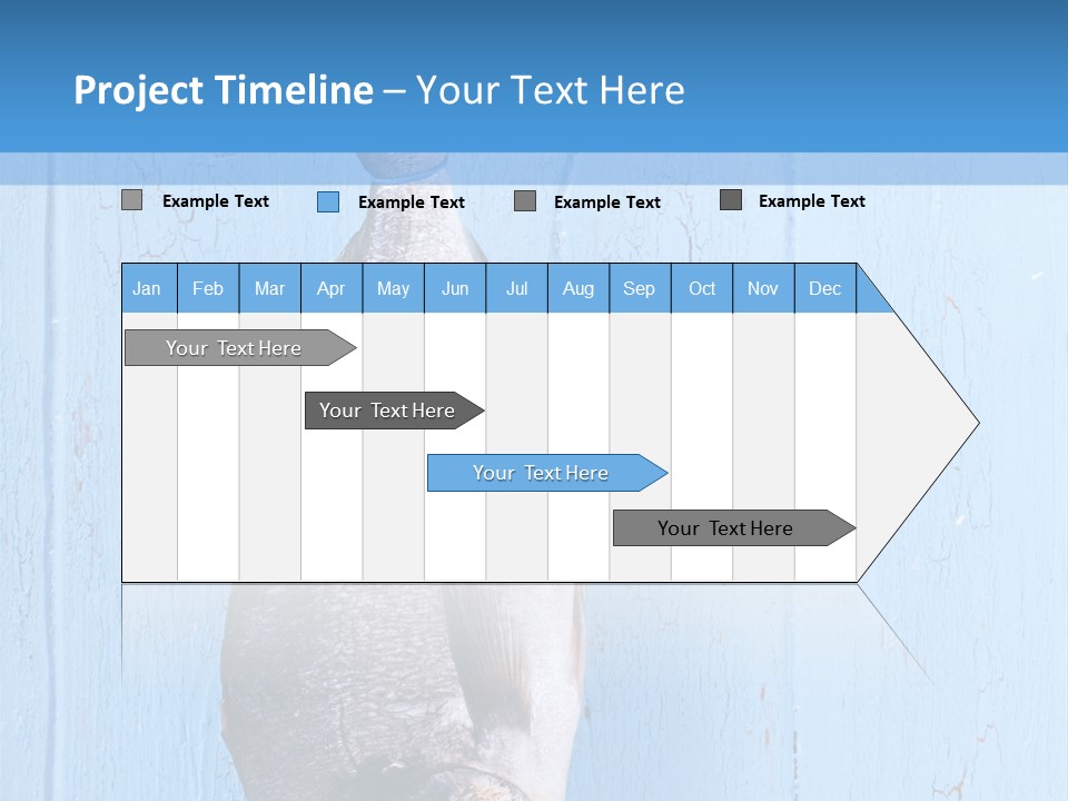 A Fish Hanging From A Hook On A Blue Wall PowerPoint Template