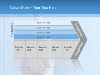 A Fish Hanging From A Hook On A Blue Wall PowerPoint Template