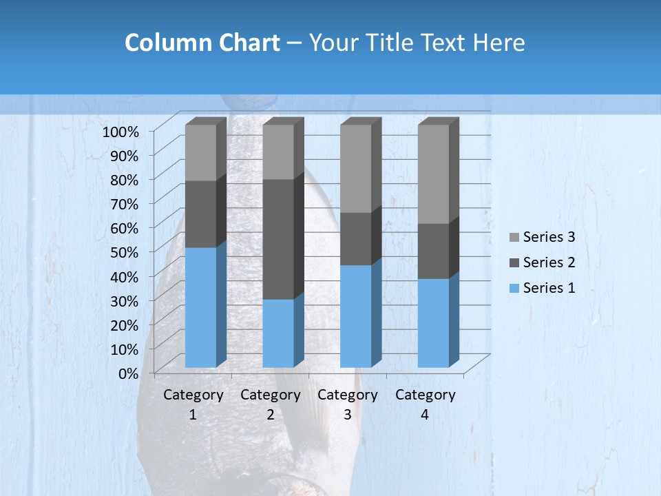 A Fish Hanging From A Hook On A Blue Wall PowerPoint Template