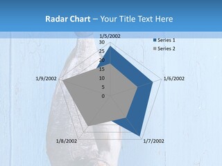 A Fish Hanging From A Hook On A Blue Wall PowerPoint Template