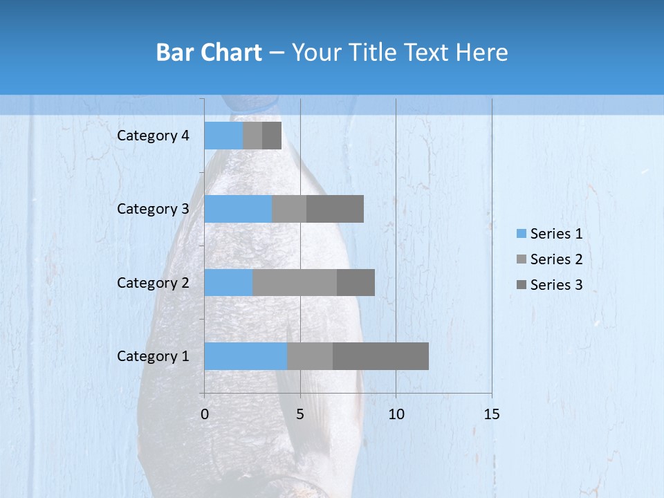 A Fish Hanging From A Hook On A Blue Wall PowerPoint Template