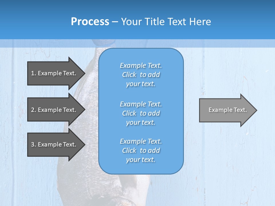 A Fish Hanging From A Hook On A Blue Wall PowerPoint Template