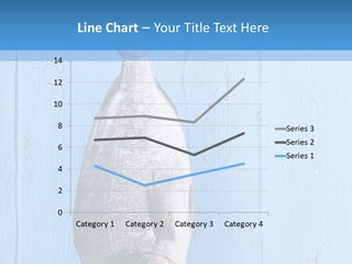 A Fish Hanging From A Hook On A Blue Wall PowerPoint Template