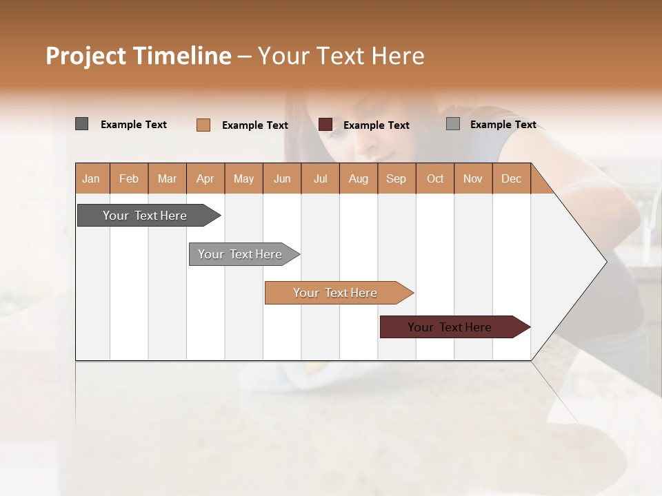 A Woman Cleaning A Kitchen Counter With Yellow Gloves PowerPoint Template
