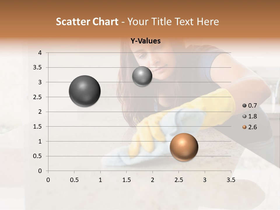 A Woman Cleaning A Kitchen Counter With Yellow Gloves PowerPoint Template