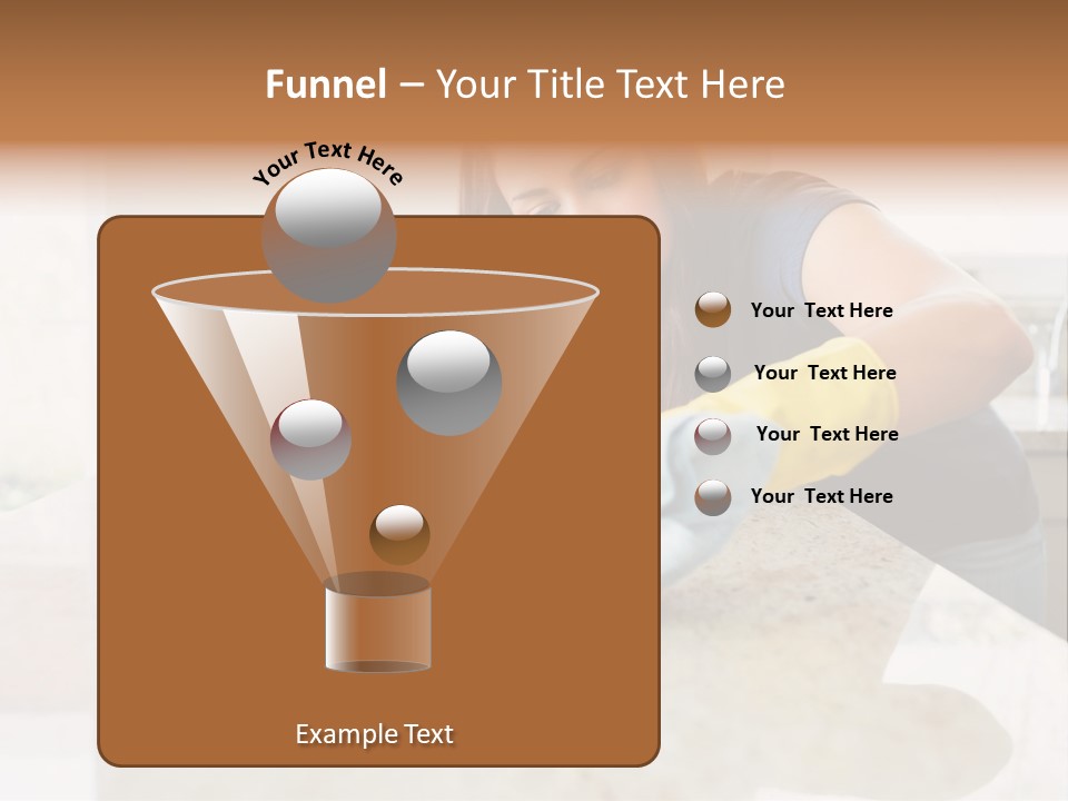 A Woman Cleaning A Kitchen Counter With Yellow Gloves PowerPoint Template