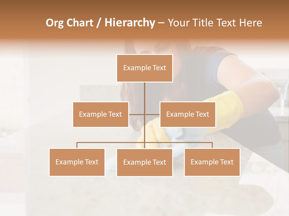 A Woman Cleaning A Kitchen Counter With Yellow Gloves PowerPoint Template