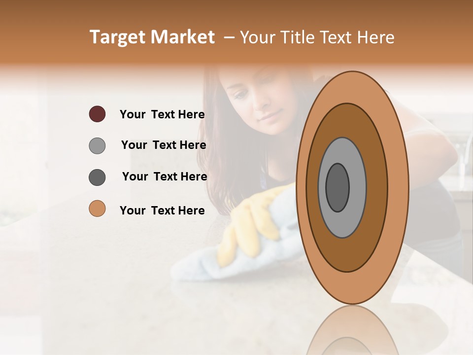 A Woman Cleaning A Kitchen Counter With Yellow Gloves PowerPoint Template