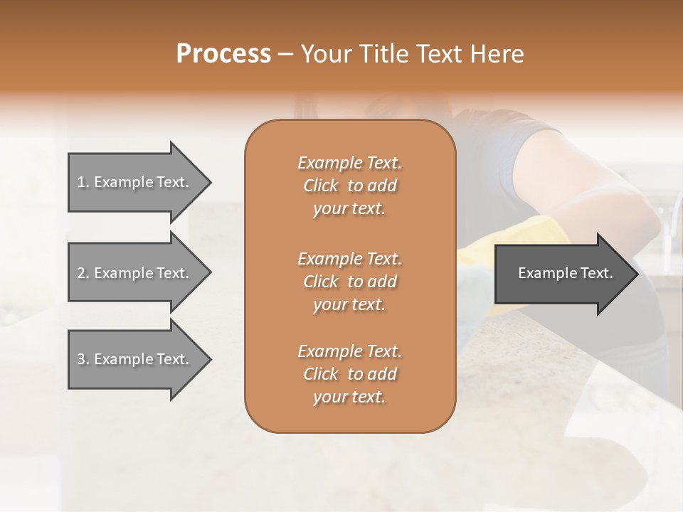 A Woman Cleaning A Kitchen Counter With Yellow Gloves PowerPoint Template