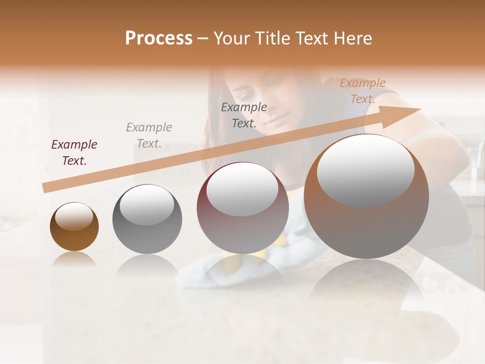 A Woman Cleaning A Kitchen Counter With Yellow Gloves PowerPoint Template