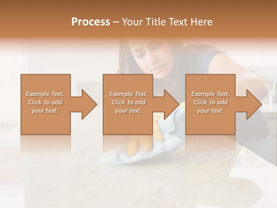 A Woman Cleaning A Kitchen Counter With Yellow Gloves PowerPoint Template