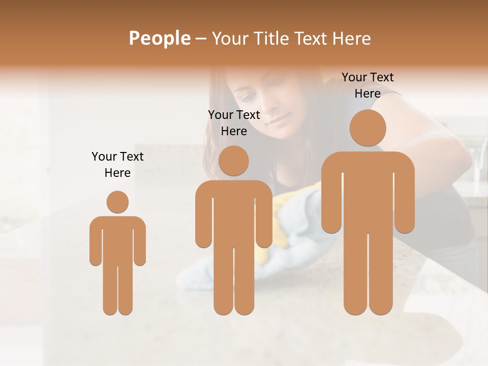 A Woman Cleaning A Kitchen Counter With Yellow Gloves PowerPoint Template