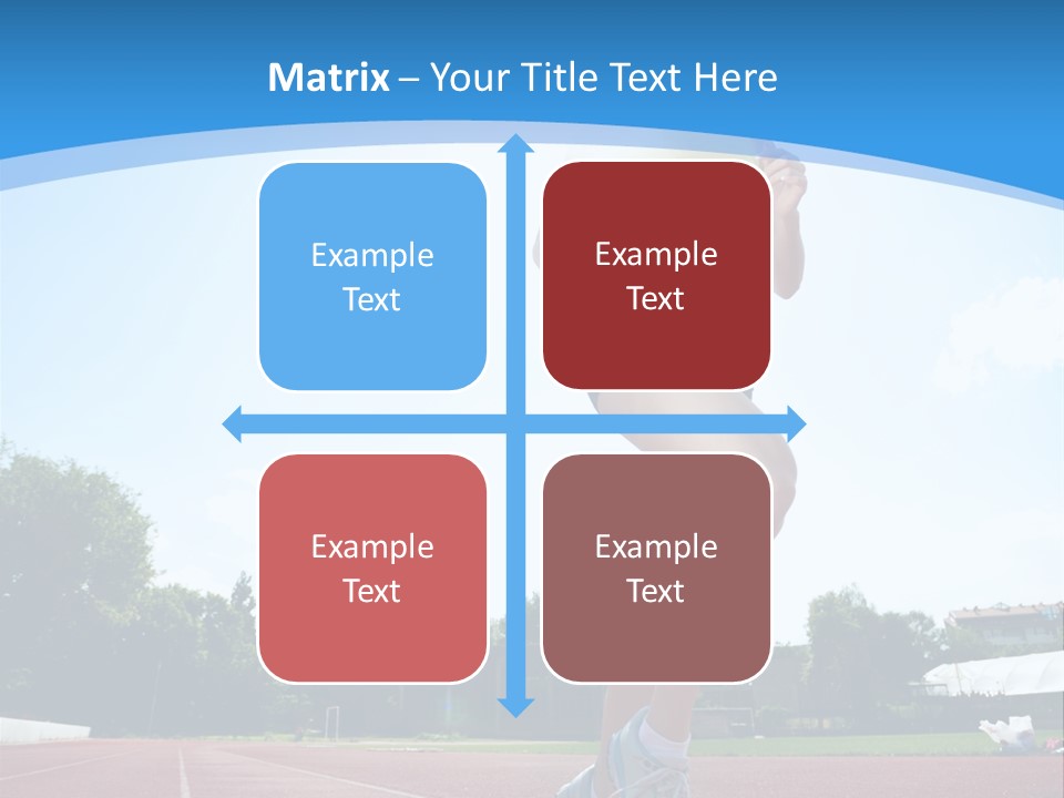 A Woman Running On A Running Track Powerpoint Template PowerPoint Template