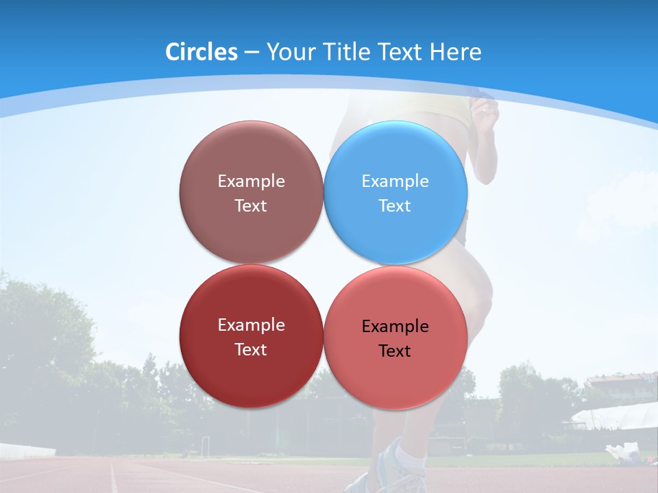 A Woman Running On A Running Track Powerpoint Template PowerPoint Template