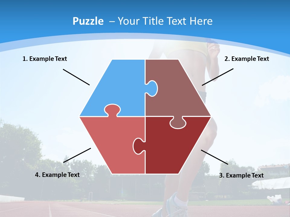 A Woman Running On A Running Track Powerpoint Template PowerPoint Template