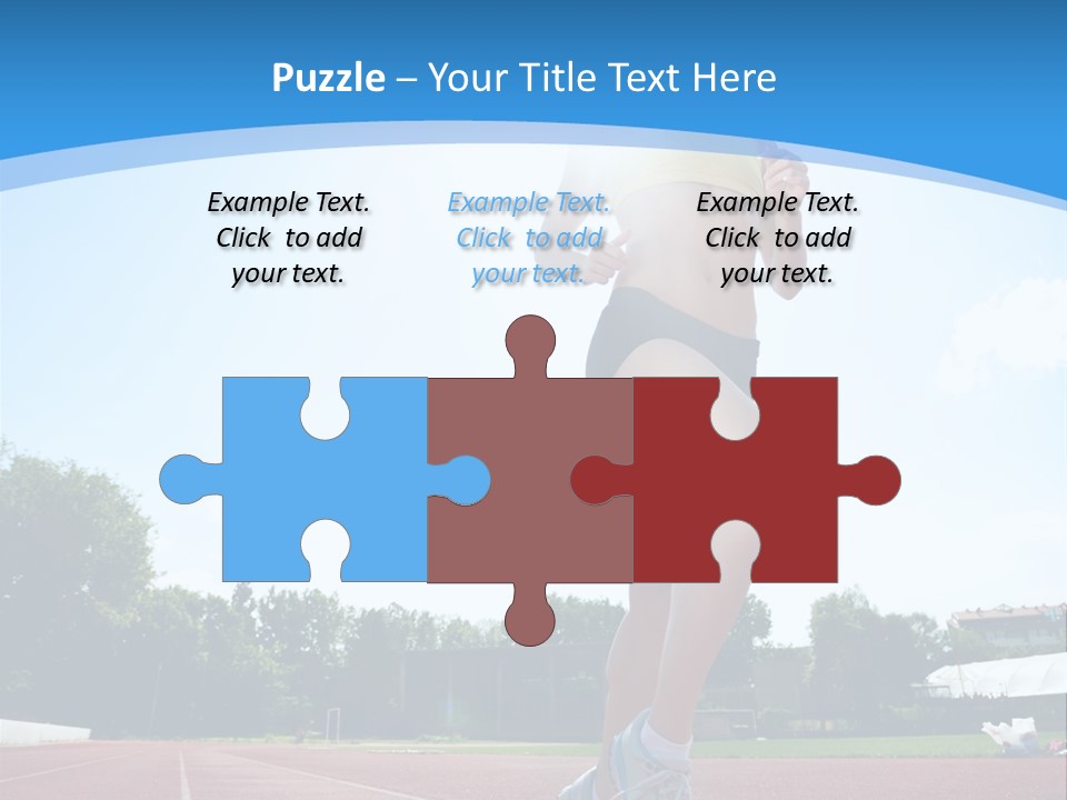 A Woman Running On A Running Track Powerpoint Template PowerPoint Template