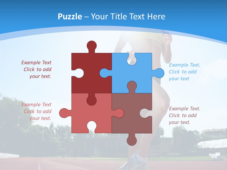 A Woman Running On A Running Track Powerpoint Template PowerPoint Template