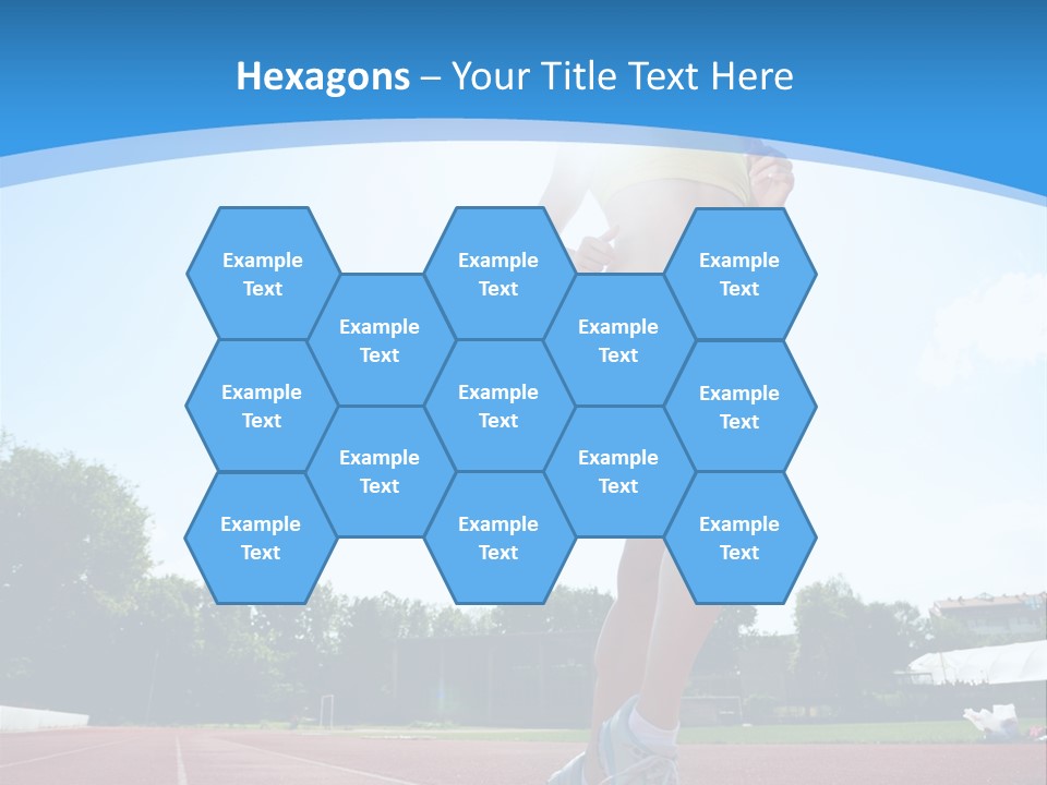 A Woman Running On A Running Track Powerpoint Template PowerPoint Template