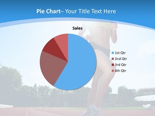 A Woman Running On A Running Track Powerpoint Template PowerPoint Template