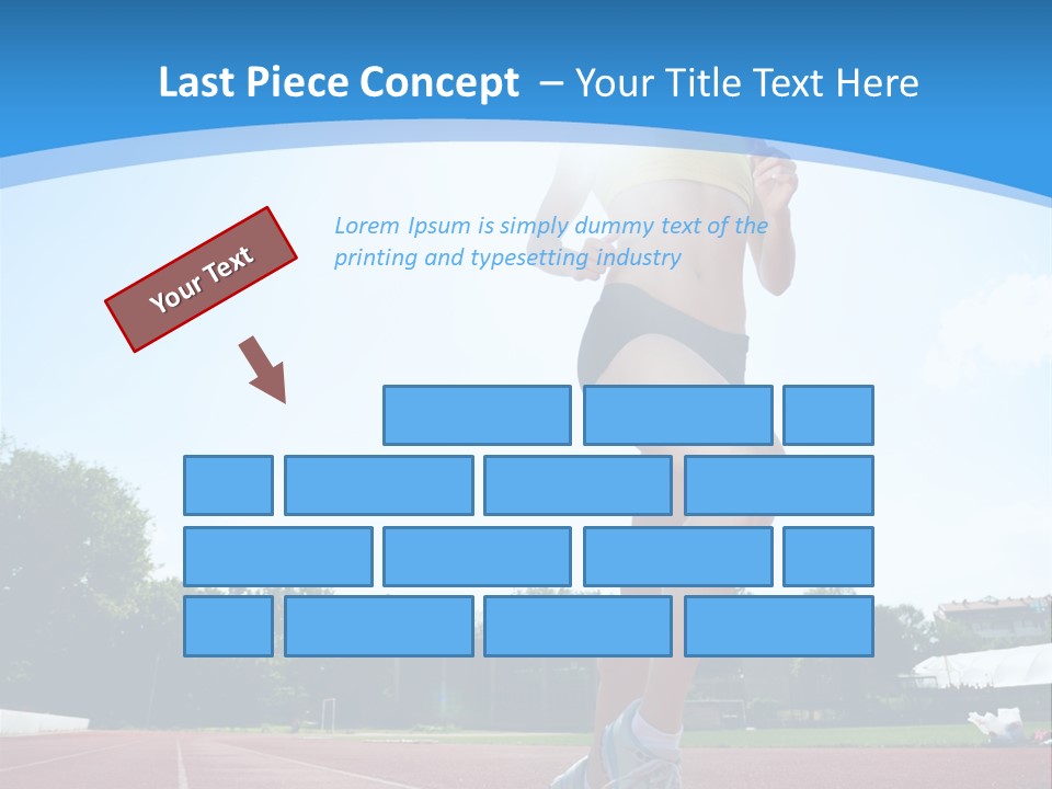 A Woman Running On A Running Track Powerpoint Template PowerPoint Template