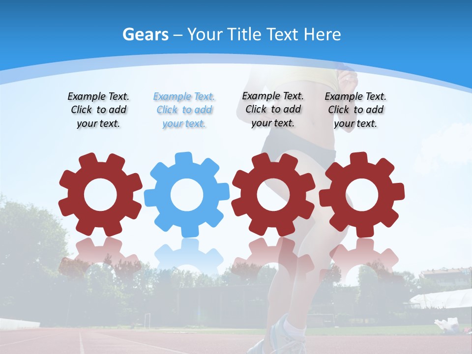 A Woman Running On A Running Track Powerpoint Template PowerPoint Template