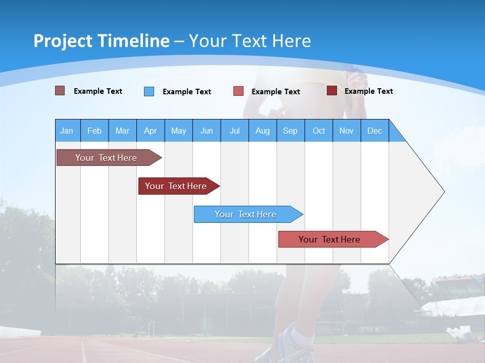 A Woman Running On A Running Track Powerpoint Template PowerPoint Template